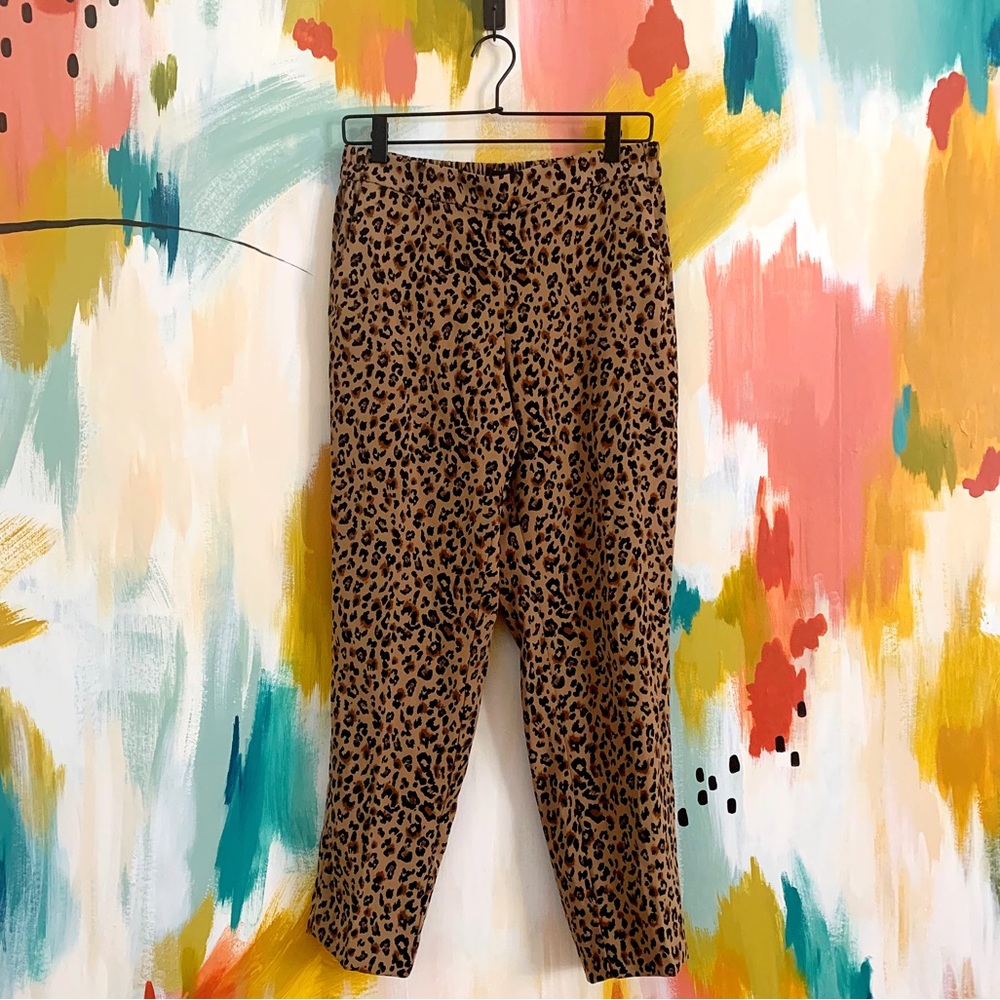 J.Crew Leopard Jamie Dress Pant, Size 8 • NWOT
